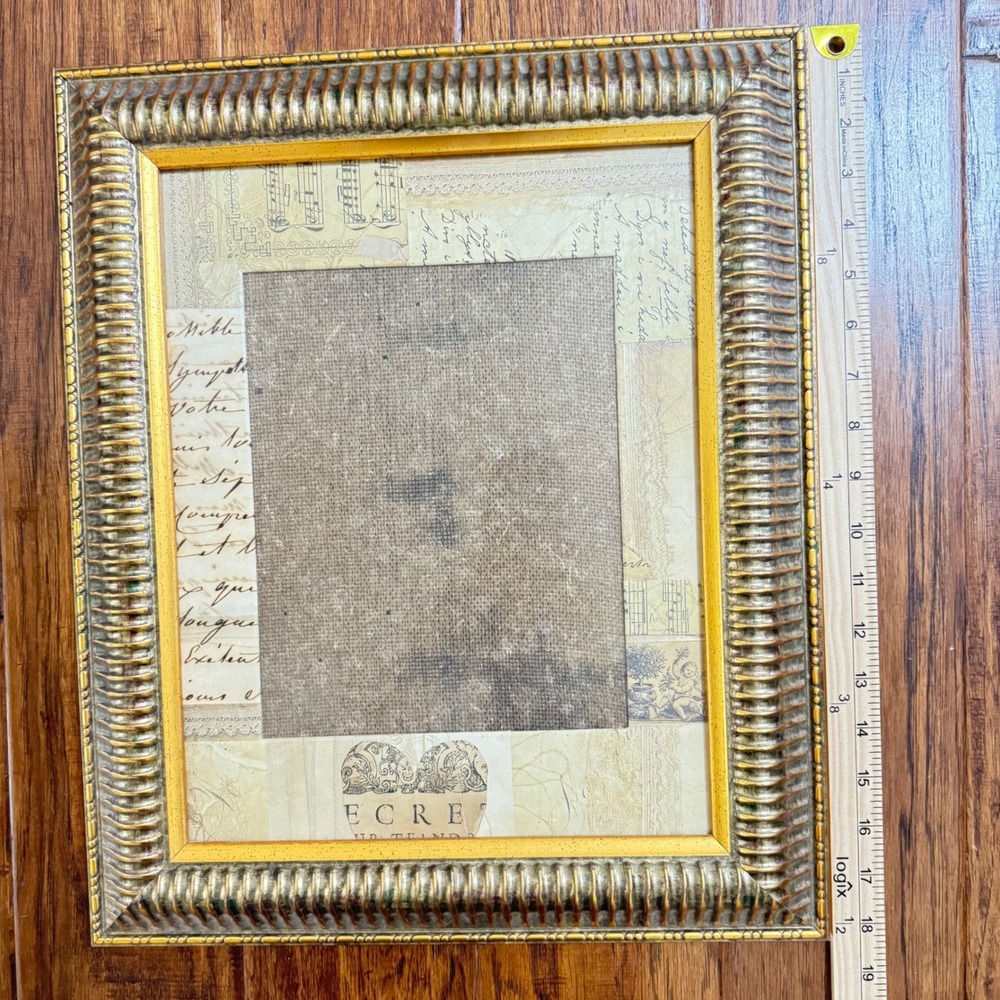 VTG Gold Ornate Picture Frame Fluted Metallic 15x18‎ Large Wall Decor